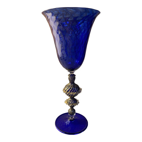 Vintage Italian Handcrafted Chalice in Blown Murano Glass 1970